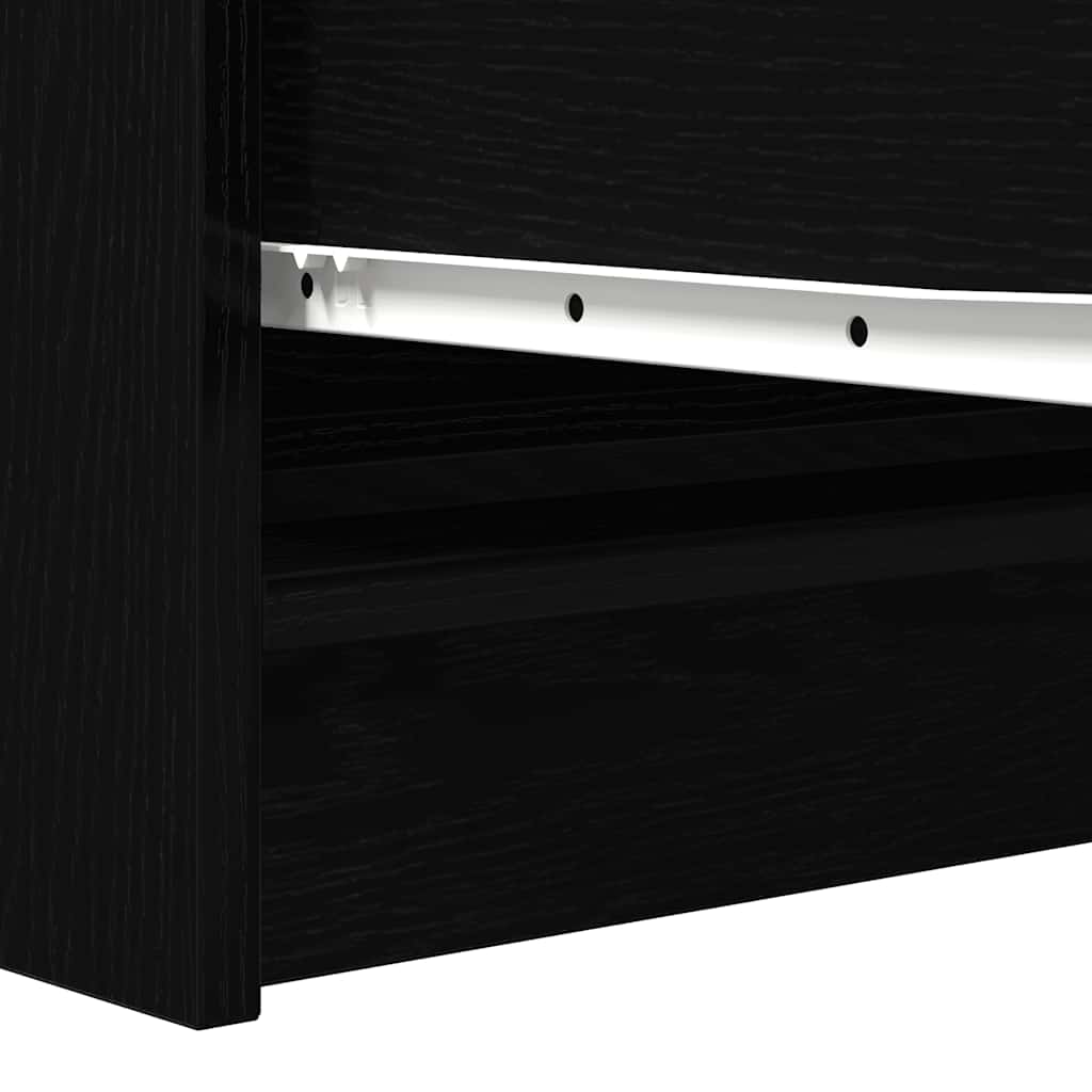 Dressoir 100x35x76 cm spaanplaat zwart eikenkleurig
