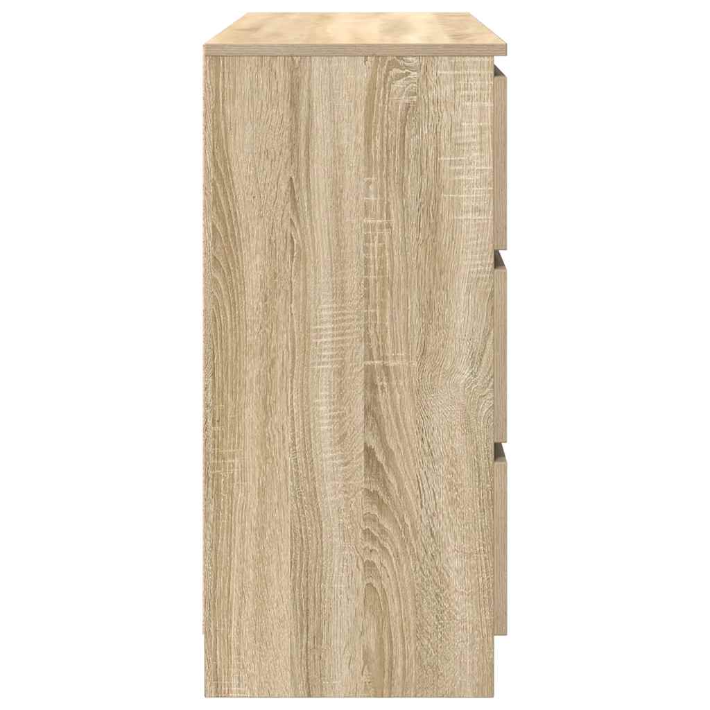 Dressoir 100x35x76 cm bewerkt hout sonoma eikenkleurig