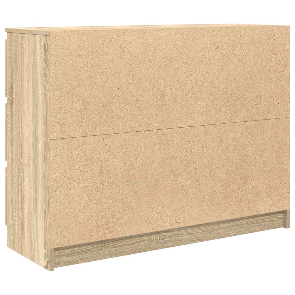 Dressoir 100x35x76 cm bewerkt hout sonoma eikenkleurig