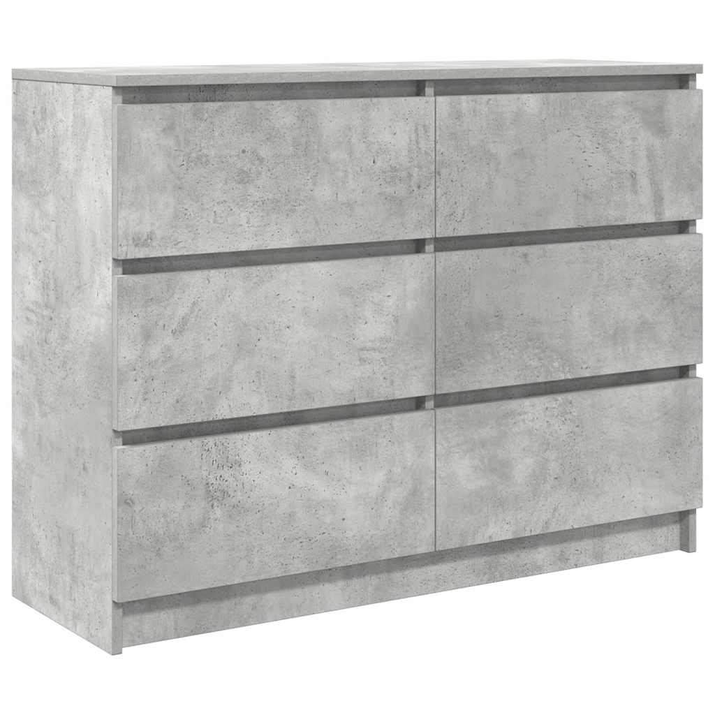 Dressoir 100x35x76 cm spaanplaat betongrijs