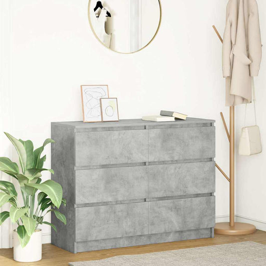 Dressoir 100x35x76 cm spaanplaat betongrijs