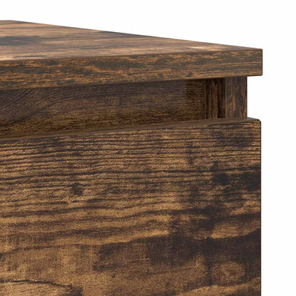 Dressoir 100x35x76 cm bewerkt hout gerookt eikenkleurig