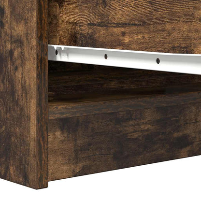 Dressoir 100x35x76 cm bewerkt hout gerookt eikenkleurig