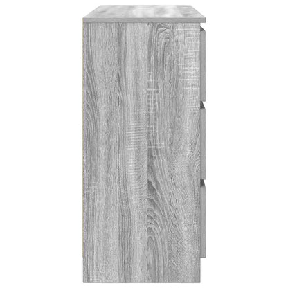 Dressoir 100x35x76 cm bewerkt hout grijs sonoma eikenkleurig