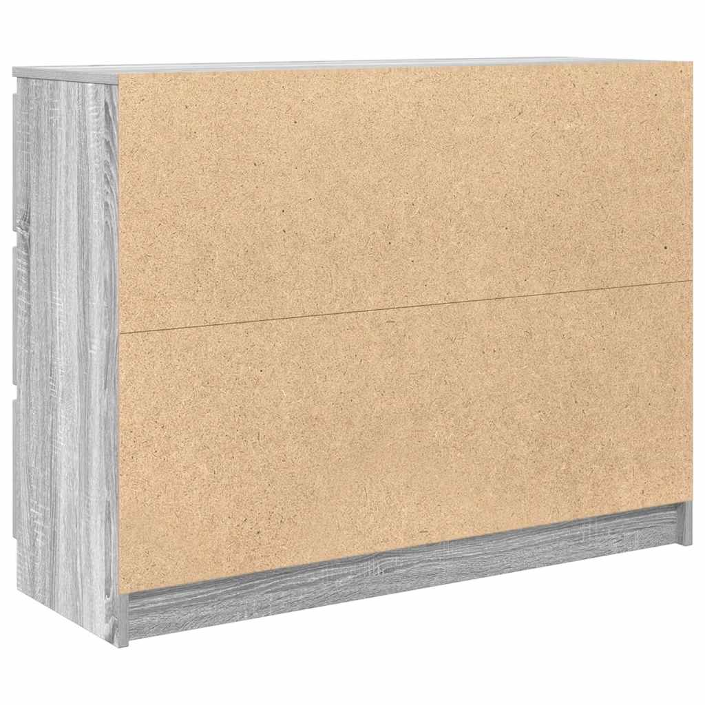 Dressoir 100x35x76 cm bewerkt hout grijs sonoma eikenkleurig