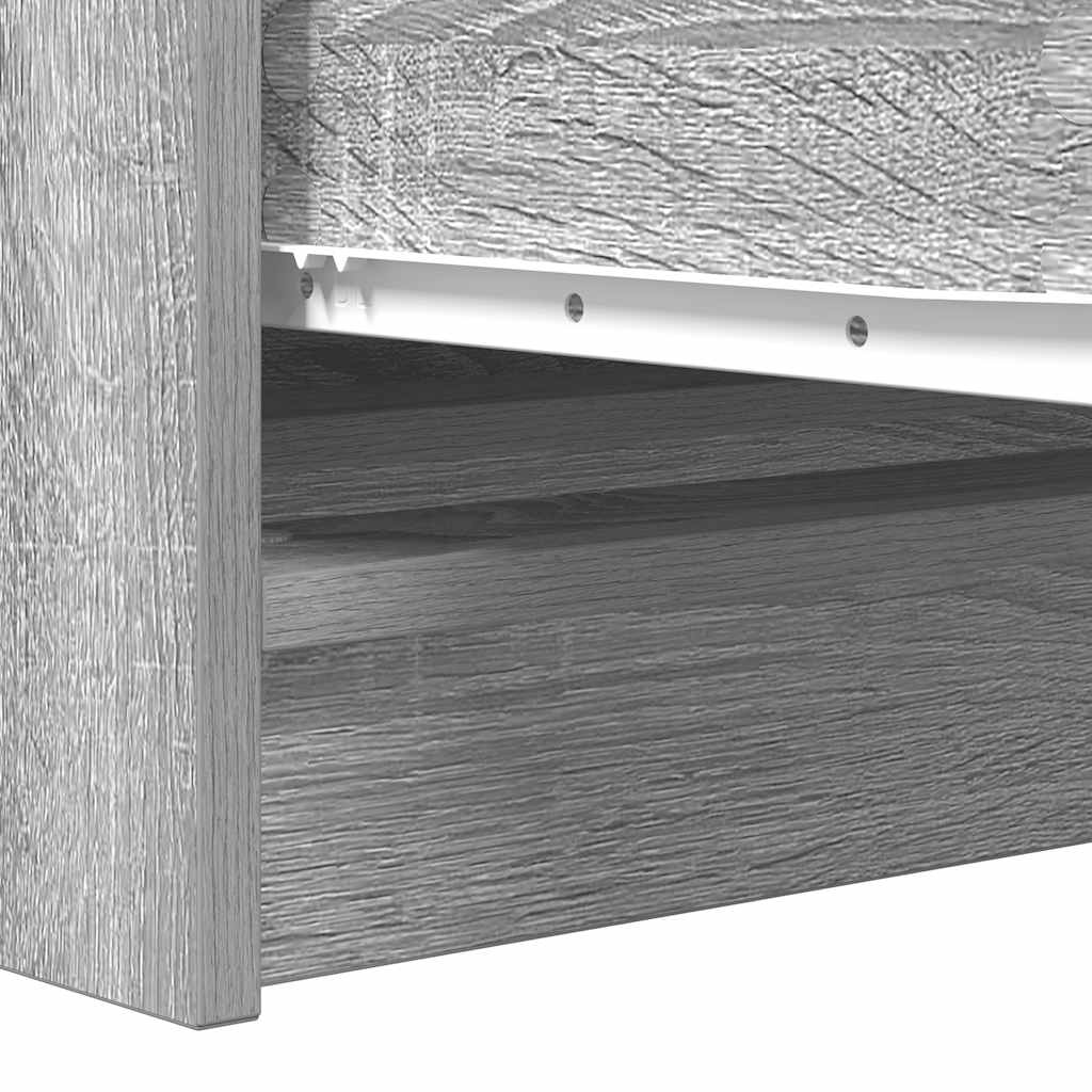 Dressoir 100x35x76 cm bewerkt hout grijs sonoma eikenkleurig