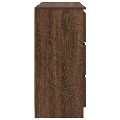 Dressoir 100x35x76 cm bewerkt hout bruin eikenkleur