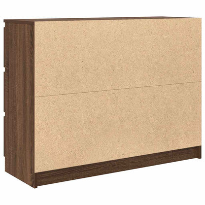 Dressoir 100x35x76 cm bewerkt hout bruin eikenkleur