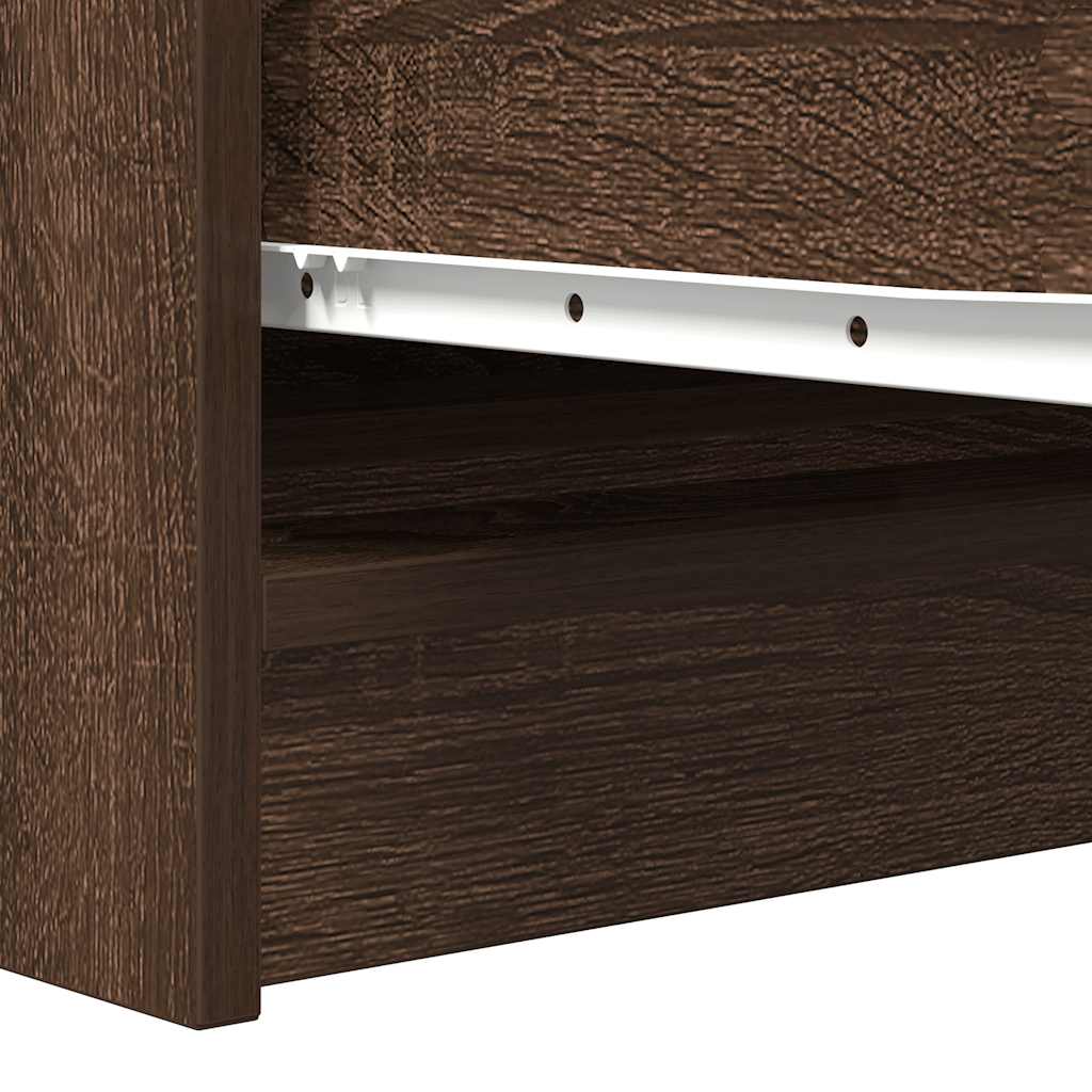 Dressoir 100x35x76 cm bewerkt hout bruin eikenkleur
