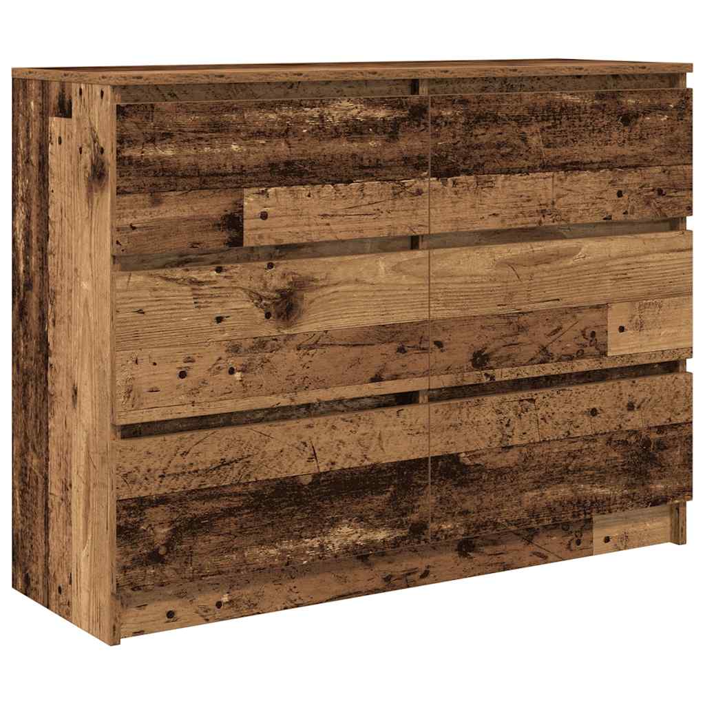Dressoir 100x35x76 cm spaanplaat oud hout