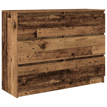 Dressoir 100x35x76 cm spaanplaat oud hout
