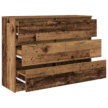 Dressoir 100x35x76 cm spaanplaat oud hout
