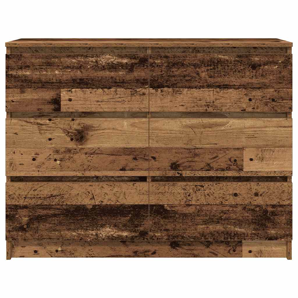 Dressoir 100x35x76 cm spaanplaat oud hout