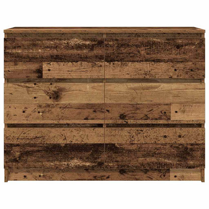 Dressoir 100x35x76 cm spaanplaat oud hout