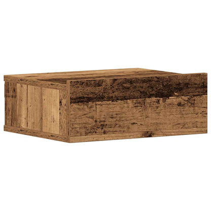 Nachtkastjes 2 st zwevend 40x32x15 cm bewerkt hout oud hout