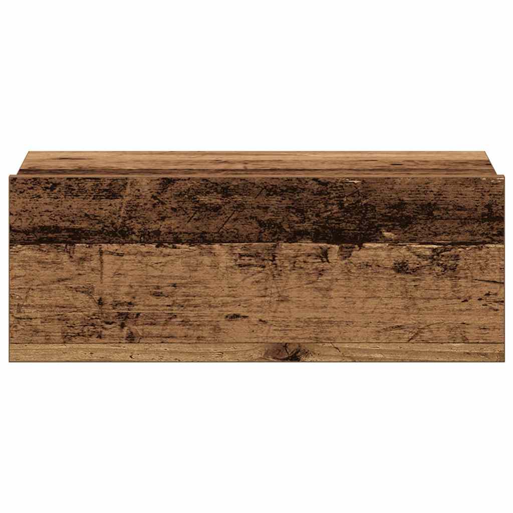 Nachtkastjes 2 st zwevend 40x32x15 cm bewerkt hout oud hout