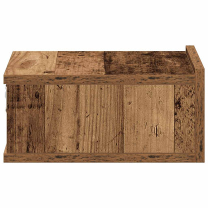 Nachtkastjes 2 st zwevend 40x32x15 cm bewerkt hout oud hout