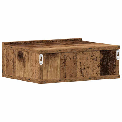 Nachtkastjes 2 st zwevend 40x32x15 cm bewerkt hout oud hout