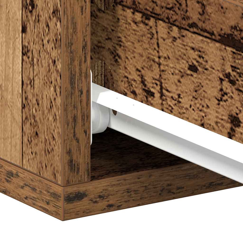 Nachtkastjes 2 st zwevend 40x32x15 cm bewerkt hout oud hout