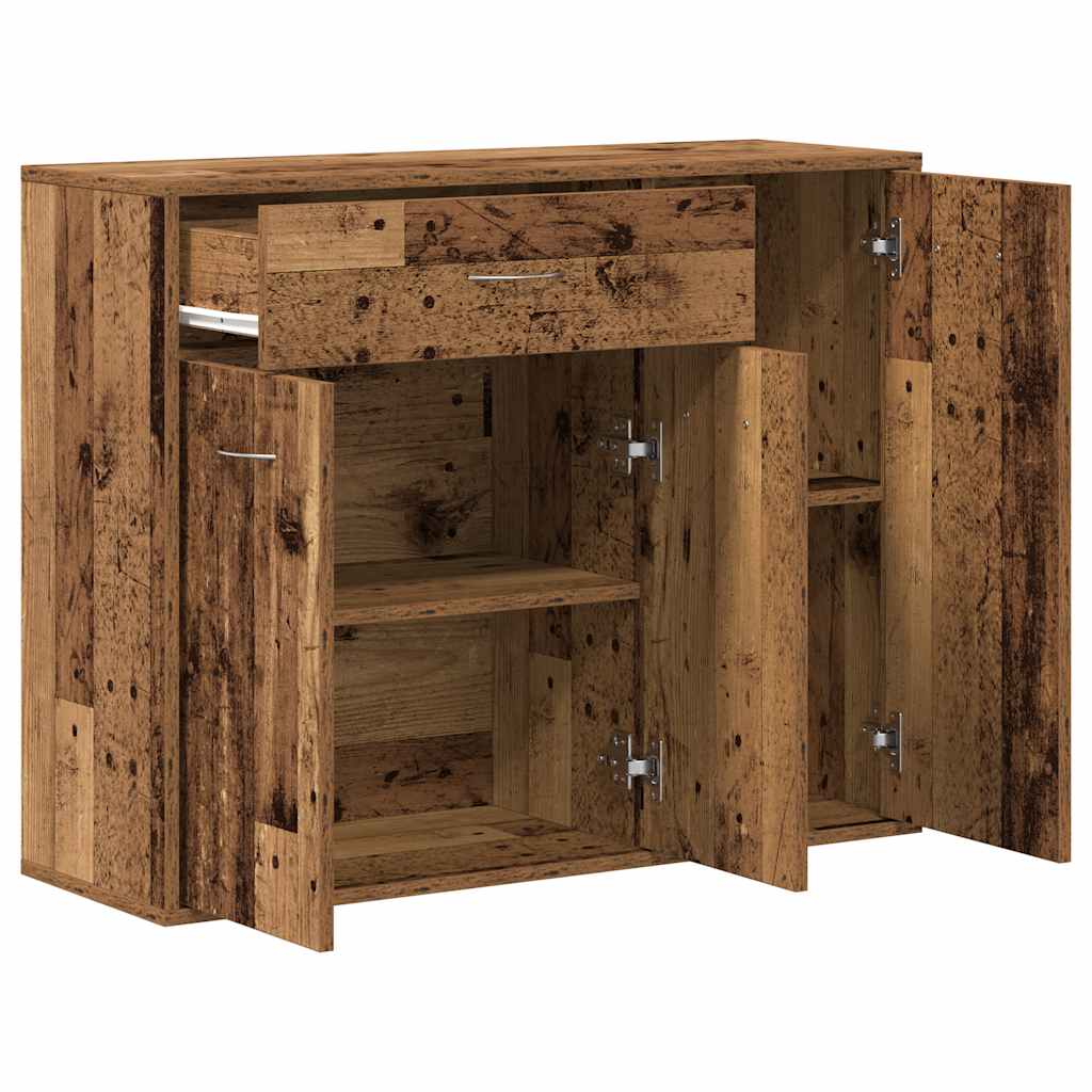 Dressoir 88x30x70 cm spaanplaat oud hout