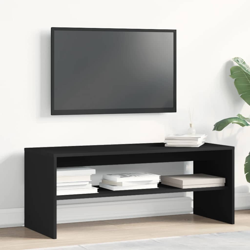 Tv-meubel 100x40x40 cm bewerkt hout zwart