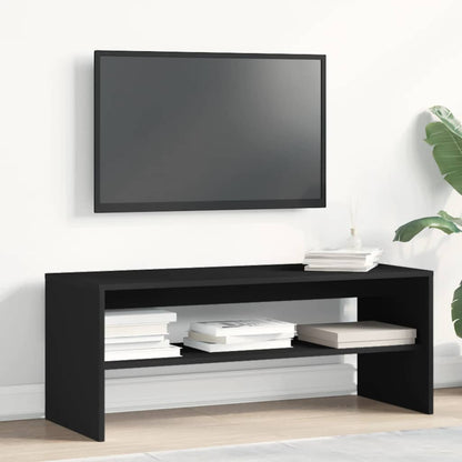Tv-meubel 100x40x40 cm bewerkt hout zwart