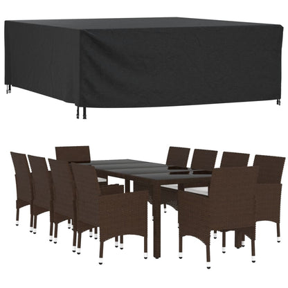 Tuinmeubelhoezen 2 st waterdicht 420D 260x260x90 cm zwart