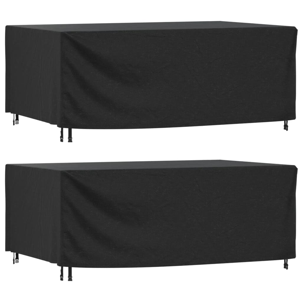 Tuinmeubelhoezen 2 st waterdicht 420D 240x140x90 cm zwart