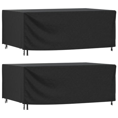 Tuinmeubelhoezen 2 st waterdicht 420D 240x140x90 cm zwart