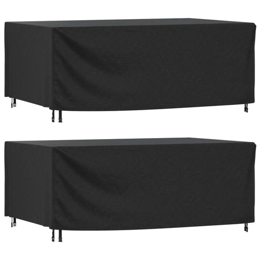 Tuinmeubelhoezen 2 st waterdicht 420D 240x140x90 cm zwart