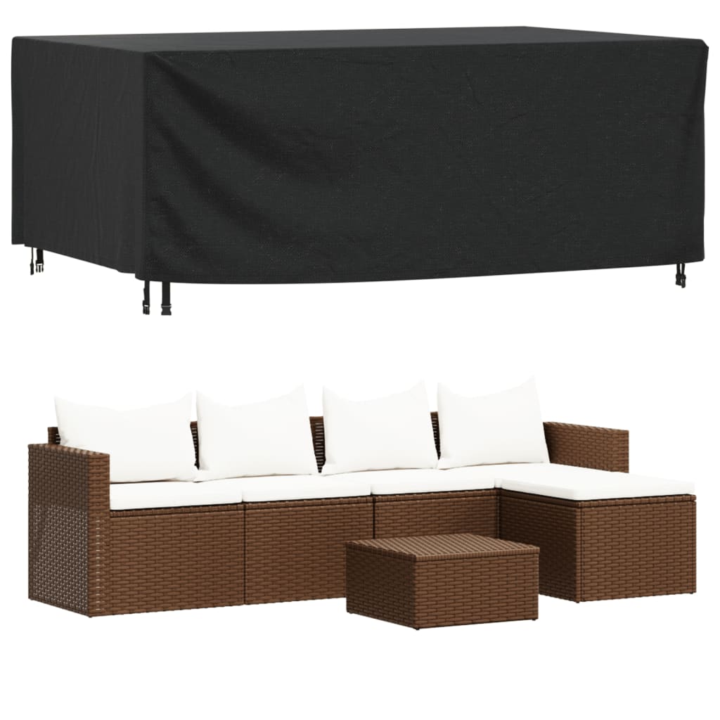 Tuinmeubelhoezen 2 st waterdicht 420D 240x140x90 cm zwart