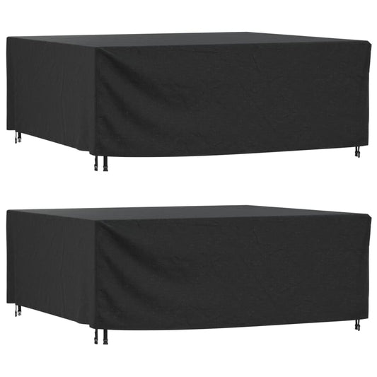 Tuinmeubelhoezen 2 st waterdicht 420D 250x210x90 cm zwart