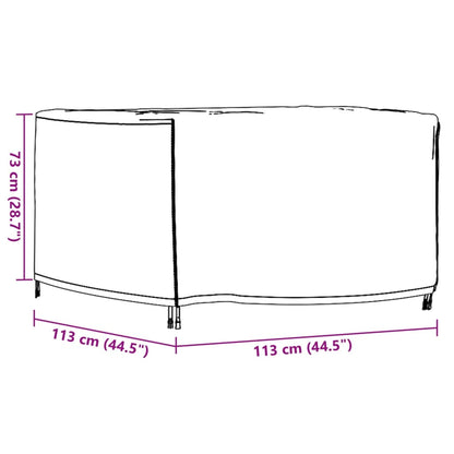 Tuinmeubelhoezen 2 st waterdicht 420D 113x113x73 cm zwart