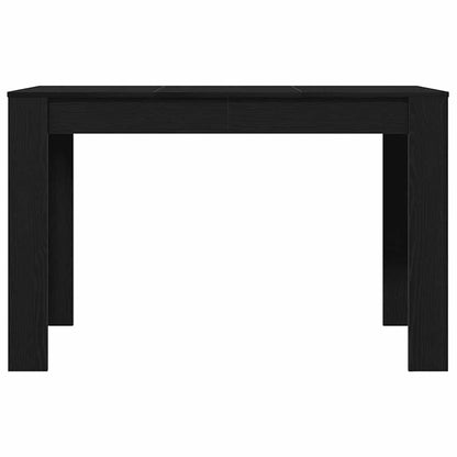 Eettafel 120x60x76 cm spaanplaat zwart eikenkleurig