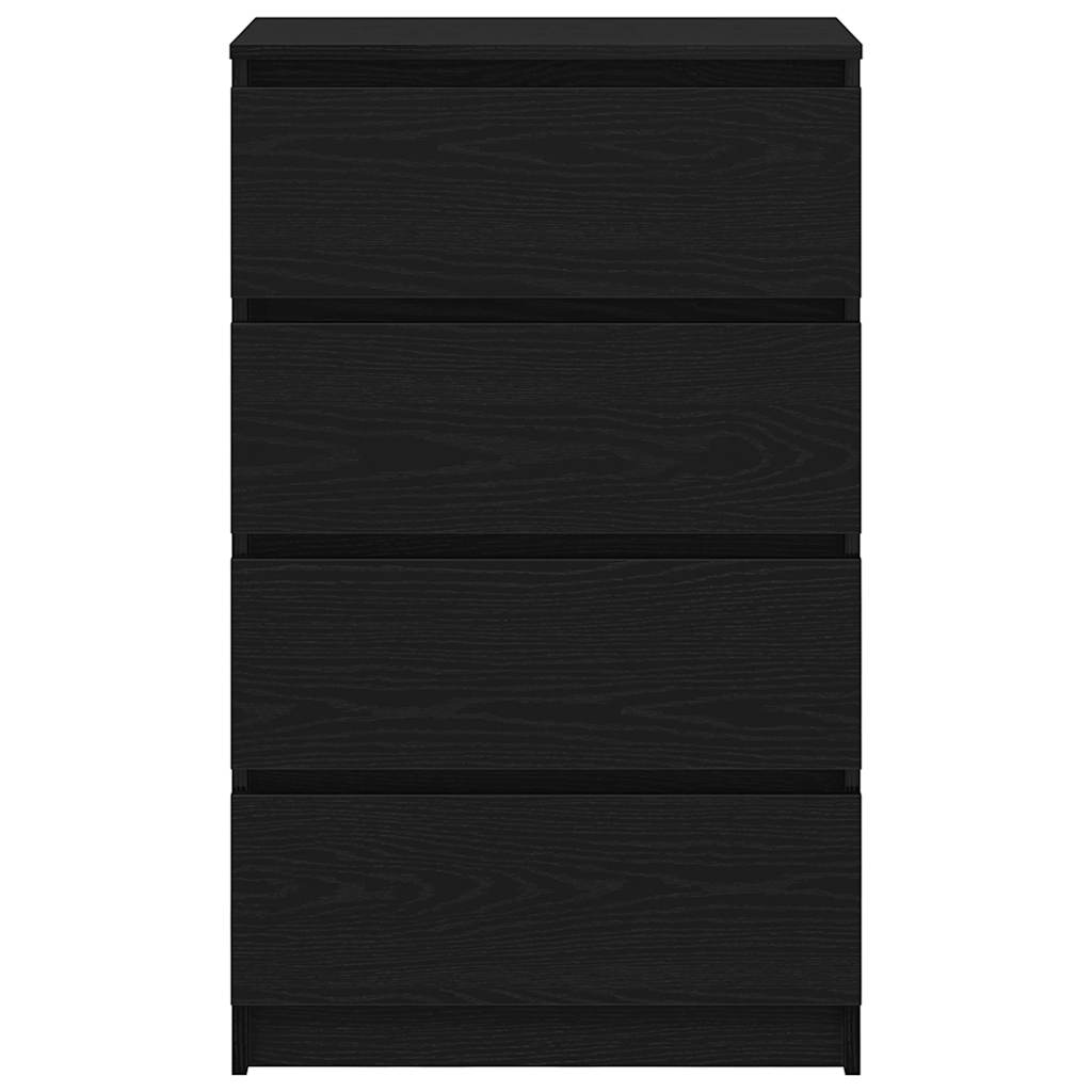 Dressoir 60x35x98,5 cm spaanplaat zwart eikenkleurig