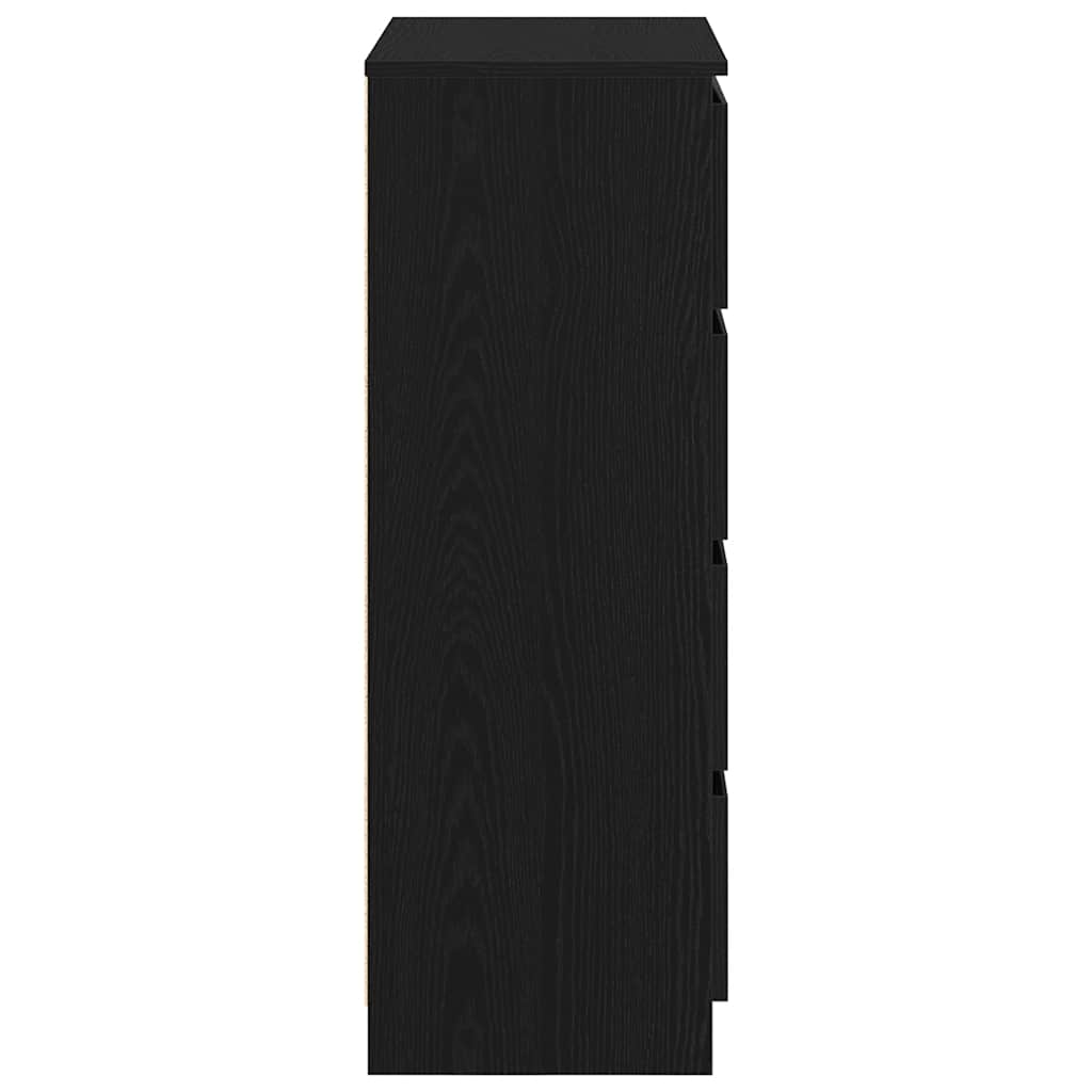 Dressoir 60x35x98,5 cm spaanplaat zwart eikenkleurig