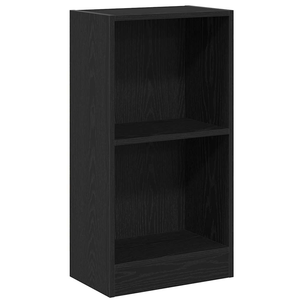 Boekenkast 40x24x76 cm spaanplaat zwart eikenkleurig