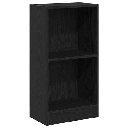 Boekenkast 40x24x76 cm spaanplaat zwart eikenkleurig