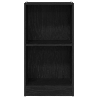 Boekenkast 40x24x76 cm spaanplaat zwart eikenkleurig