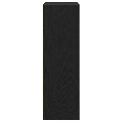 Boekenkast 40x24x76 cm spaanplaat zwart eikenkleurig