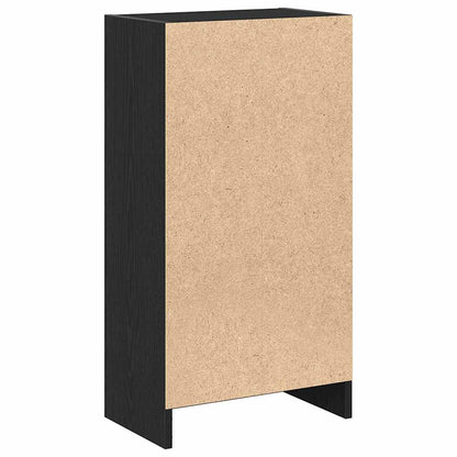 Boekenkast 40x24x76 cm spaanplaat zwart eikenkleurig