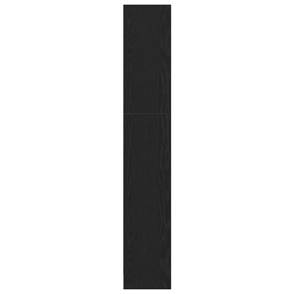 Boekenkast 4-laags 80x24x143 cm spaanplaat zwart eikenkleurig