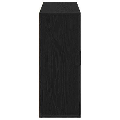 Dressoir 91x29,5x75 cm spaanplaat zwart eikenkleurig