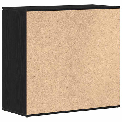 Dressoir 80x36x75 cm bewerkt hout zwart eikenkleurig