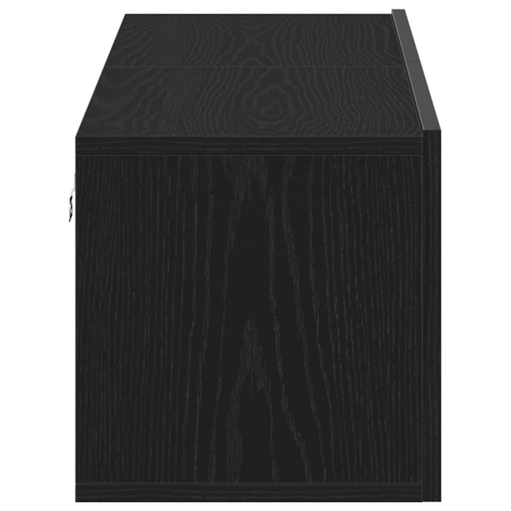 Tv-meubel 120x30x30,5 cm spaanplaat zwart eikenkleurig