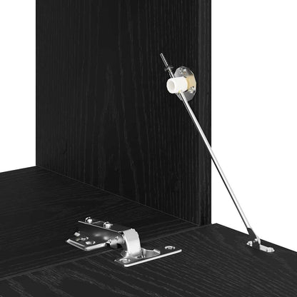 Tv-meubel 120x30x30,5 cm spaanplaat zwart eikenkleurig
