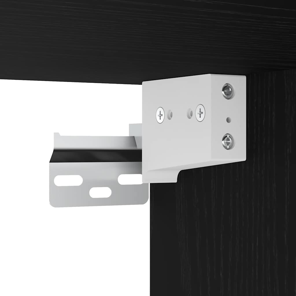 Tv-meubel 120x30x30,5 cm spaanplaat zwart eikenkleurig