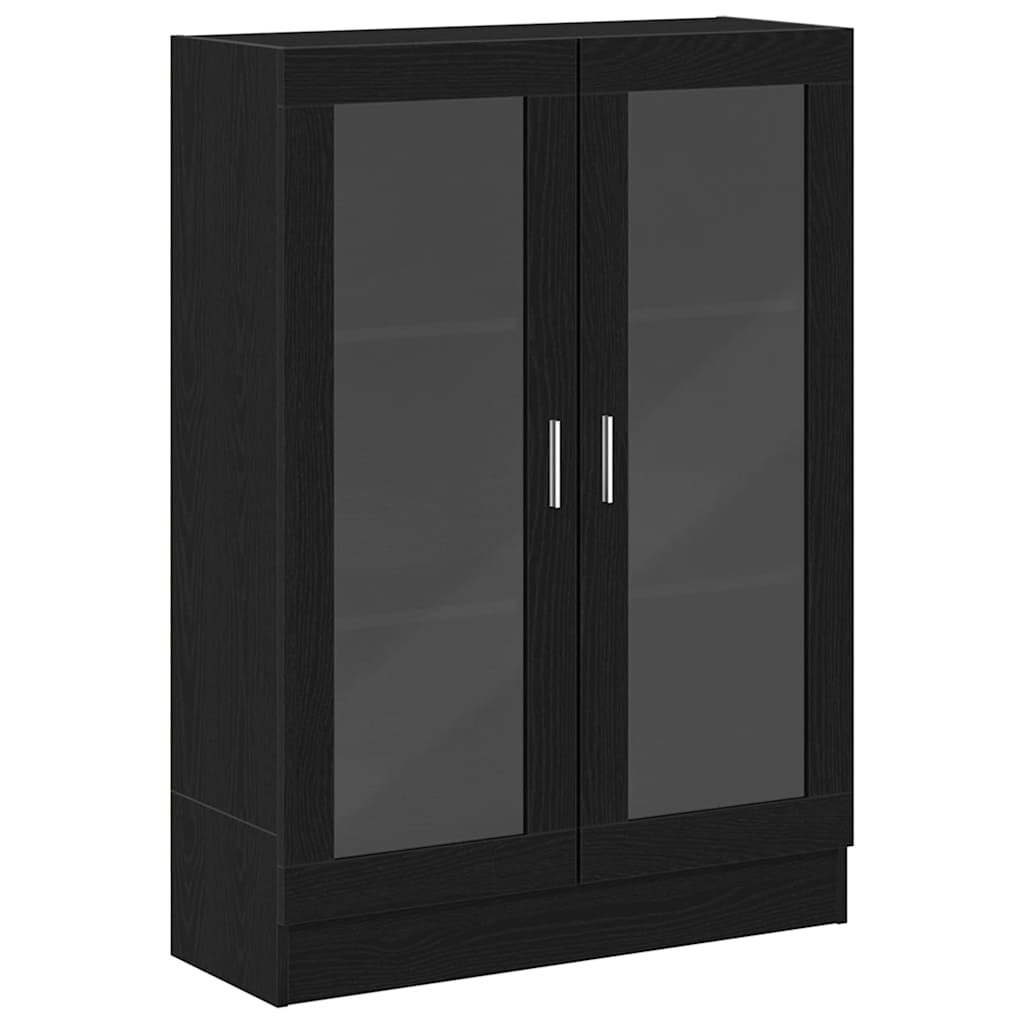 Boekenkast 82,5x30,5x115 cm spaanplaat zwart eikenkleurig