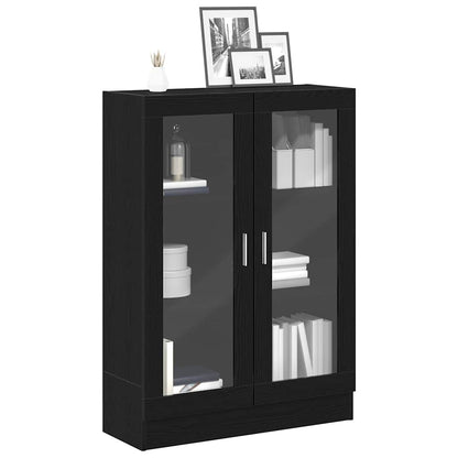 Boekenkast 82,5x30,5x115 cm spaanplaat zwart eikenkleurig