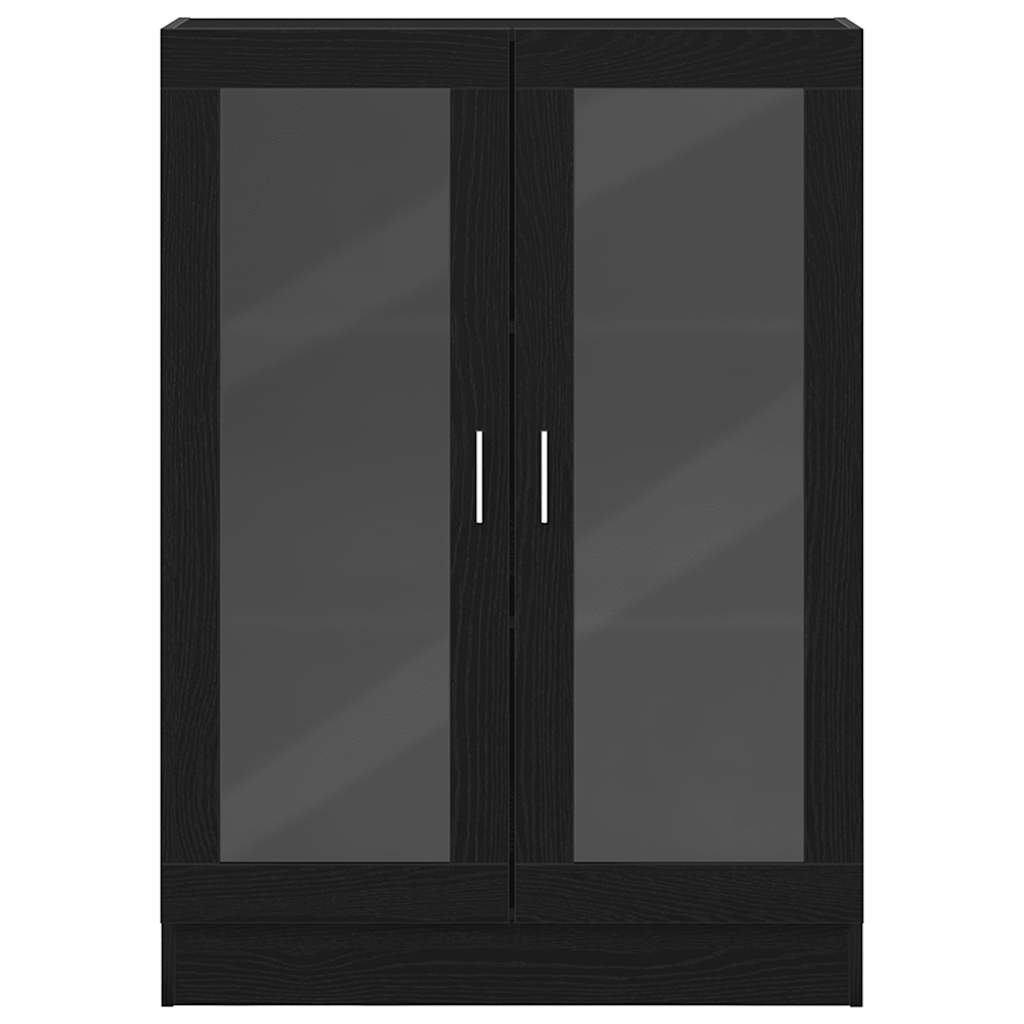 Boekenkast 82,5x30,5x115 cm spaanplaat zwart eikenkleurig